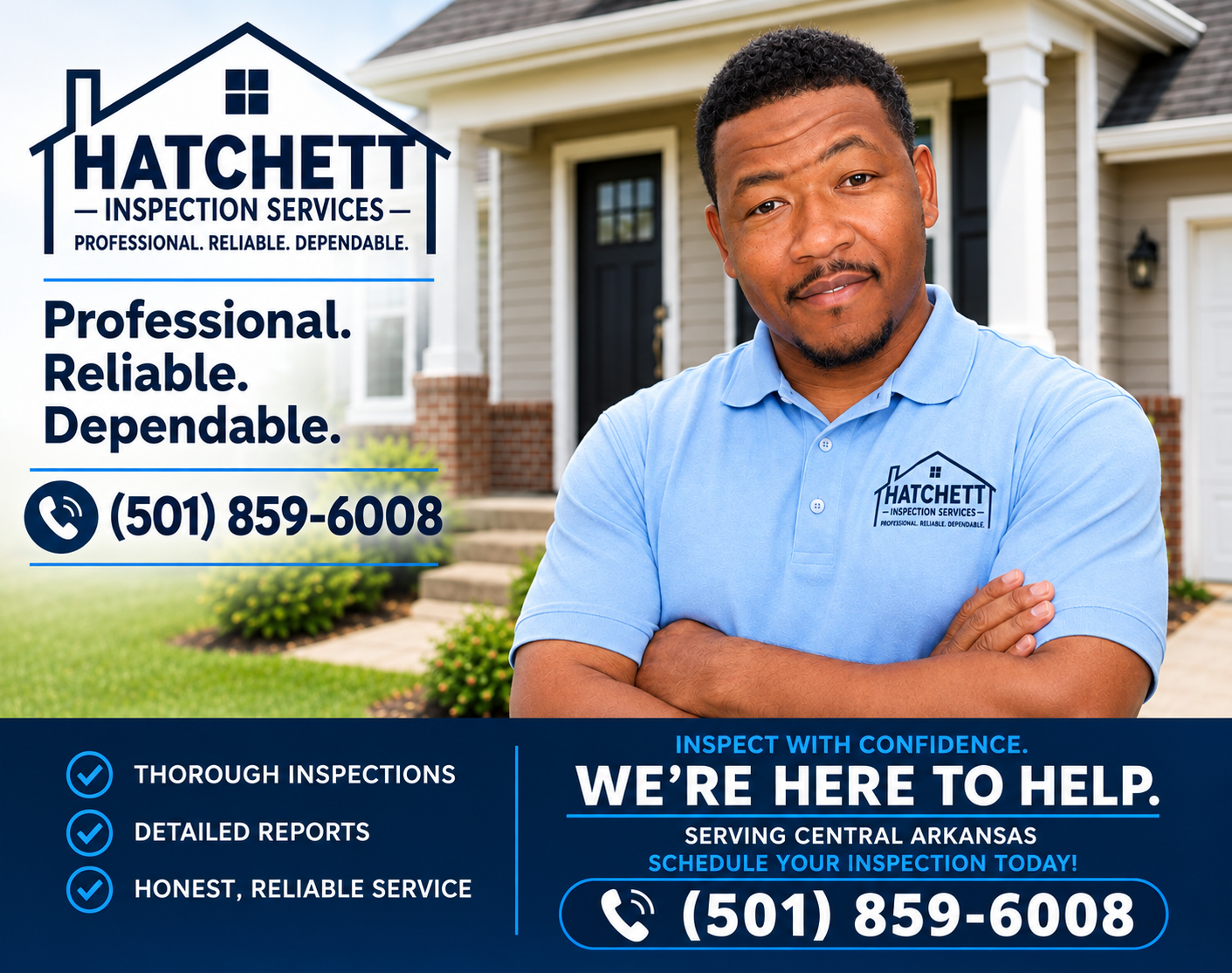Professional home inspector at work